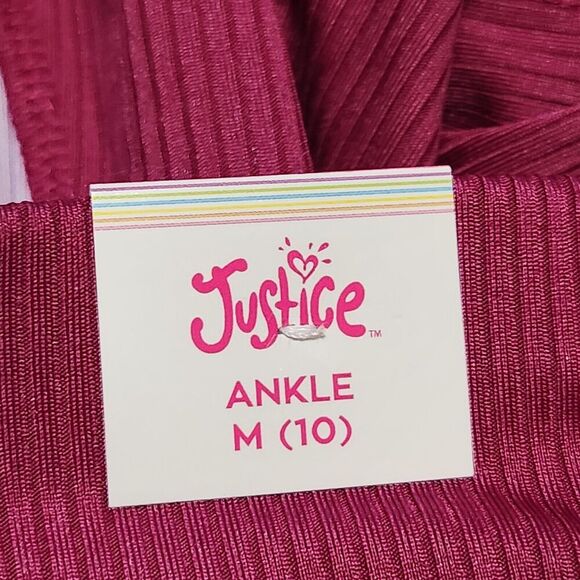 Justice Leggings For Girls Size Medium (10) Color Raspberry Radiance  [ - Picture 15 of 16